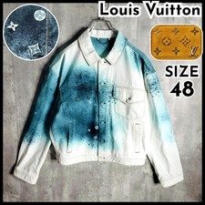 LOUIS VUITTON 23SS Spray Monogram Denim Jacket 48