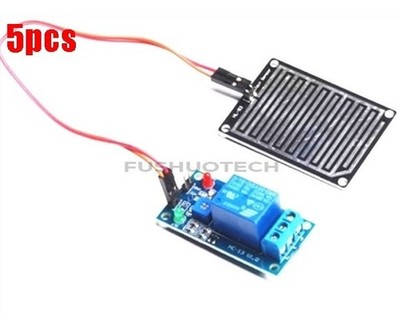 5Pcs 12V Raindrops Controller Module Rain Sensor Module Foliar Moisture New I to