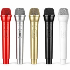 Facmogu 5PCS Fake Microphone Prop, Plastic Realistic Mic Prop, Halloween Pretend
