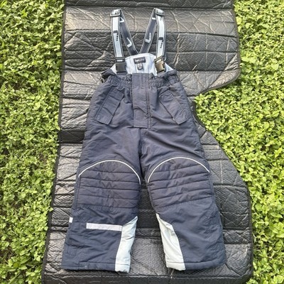 H&M L.O.G.G Kids Snow Bib Pants Blue/Navy Sz 4/5 Polyester Insulated adjustable