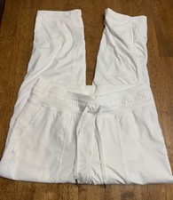 LULULEMON White Dance Studio Mid-rise Cropped Pants Drawstring Size 6