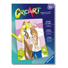 Ravensburger - CreArt: Libro da Colorare, Cavalli, Bambini 7 anni, dipingere con