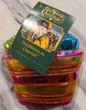 Kurt Adler Beach Bag Pink Glass Ornament