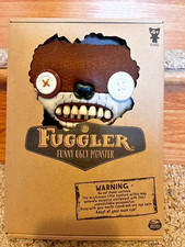 Spin Master Fuggler Teddy Bear Nightmare Brown Felt Button Eyes NIB