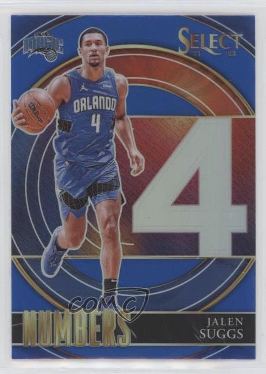 2021-22 Panini Select Select Numbers Blue Prizm Jalen Suggs #12 10xq
