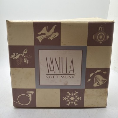 Avon Vanilla Soft Musk Cologne Spray Glimmering Scented Candle Gift Set 1.5 1.7