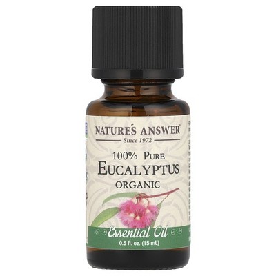 100% Pure Organic Essential Oil, Eucalyptus, 0.5 fl oz (15 ml)