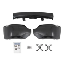 Front Lower Bumper Cover Face Bar Black Steel Fit For Silverado 1500 Truck 16-18