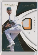 2018 Panini Immaculate Swatches Nameplate 9/15 Paul Blackburn #IS-PB 7ov