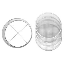 2X(Garden Potting Mesh Sieve Sifting Pan - Stainless Steel Mix Soil 44224