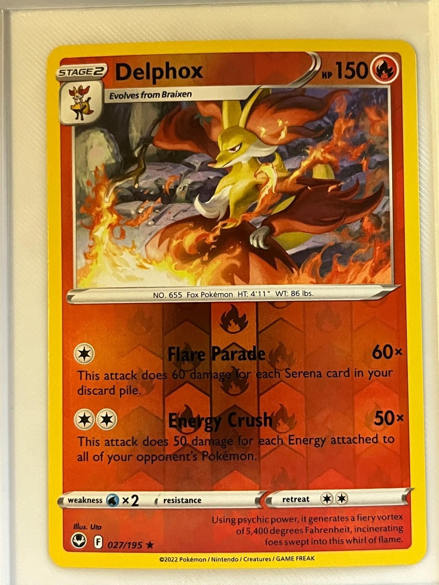 Delphox 027/195 Rare Silver Tempest Pokemon Reverse Holo Near Mint | eBay