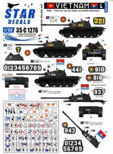 SRD35C1276 1:35 Star Decals - Vietnam Part 4: NVA T-54B Tanks and Generic