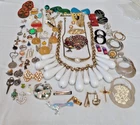 Vintage Costume Jewelry Lot Mixed Necklaces Bracelets Earrings =7
