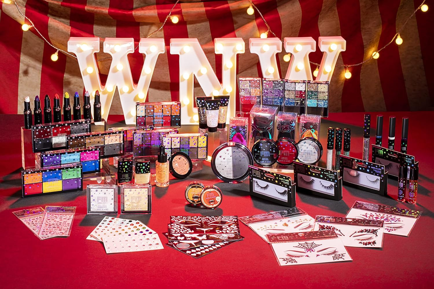 Rainbow Face & Body Paint Palette, 6 Colors, Blendable, No Water, Matte/Metallic