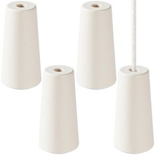 Incinkod 4 Pcs Blind Pull Cord Knobs, Plastic Breakaway Cord Condensers, Whit...