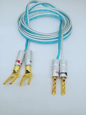8.5mm Y U Fork Spade to BFA Bananas Plug Audio Speaker amplifier cable 1 6.5FT