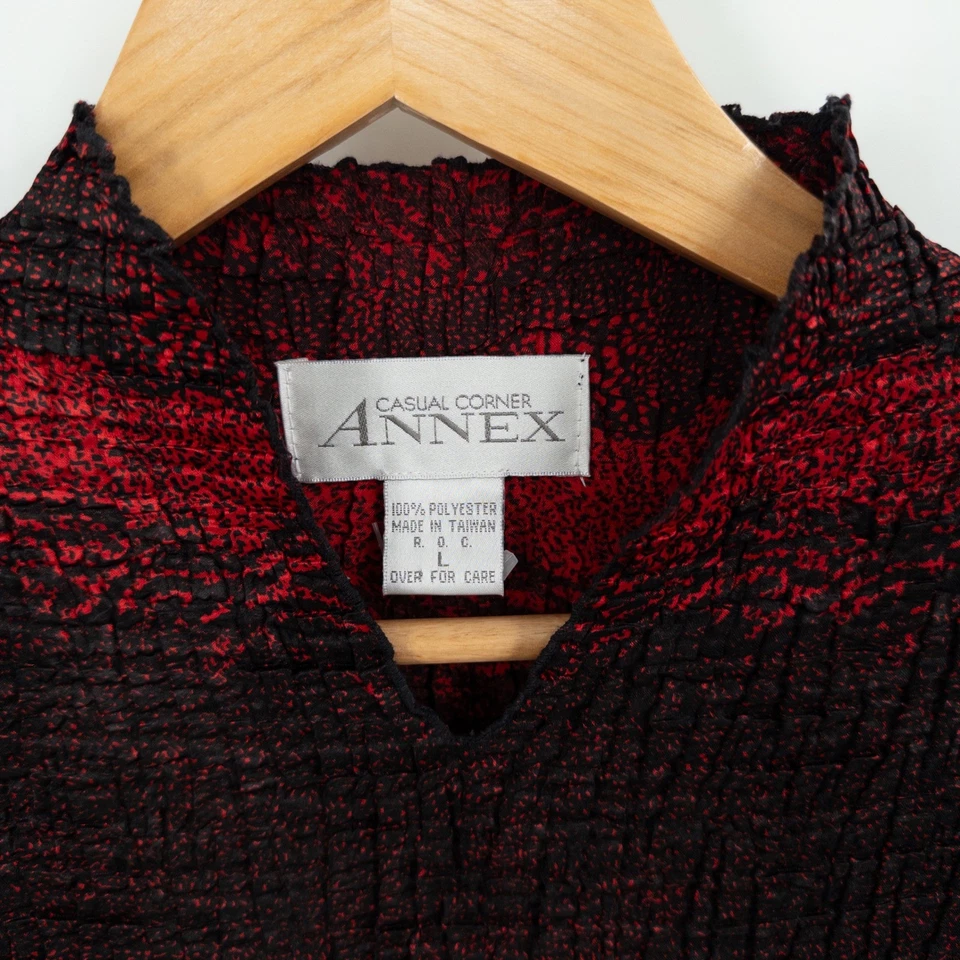 Whimsigoth гофрированный верхний женщин L красный черный без рукавов фея гранж эластичный ведьма - Изображение 2 из 4