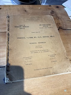 Land Rover Serie 1 Militär Technisches Handbuch Original. Top Zustand
