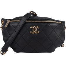 Chanel Quilted Lambskin CC Crossbody Waist Bu...