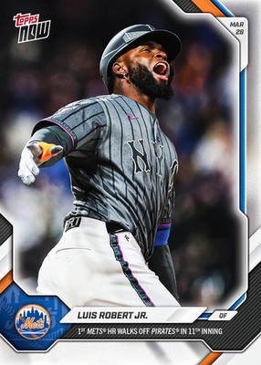 スポーツ選手 Luis Robert    topps Luis Robert Jr. 1st Mets HR Walk-Off- 2026 MLB Topps NOW - Card 19