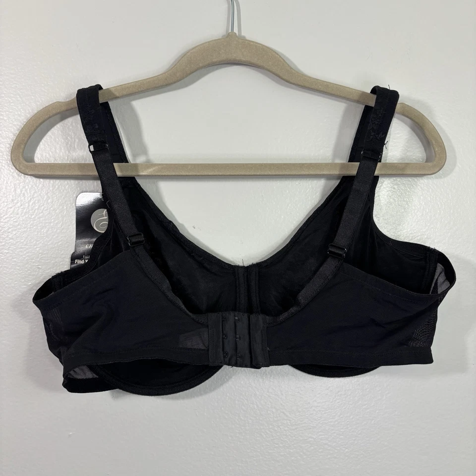 Sujetador con aros Fashion Bug cobertura completa ligeramente forrado talla 42DD negro nuevo con etiquetas Foto 2 de 3
