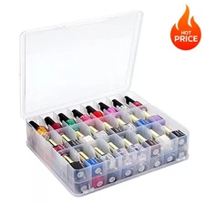 Nail Polish Organizer Case 48 Bottle Adjustable Dividers Holder Case with Handle
