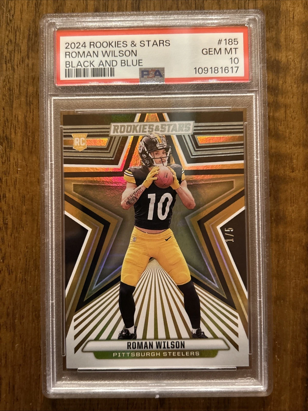 Roman Wilson Panini Rookies & Stars #185 Black and Blue