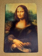 Mona Lisa as a cat, lenticular, 3D pocket calendar, Russia, 2024