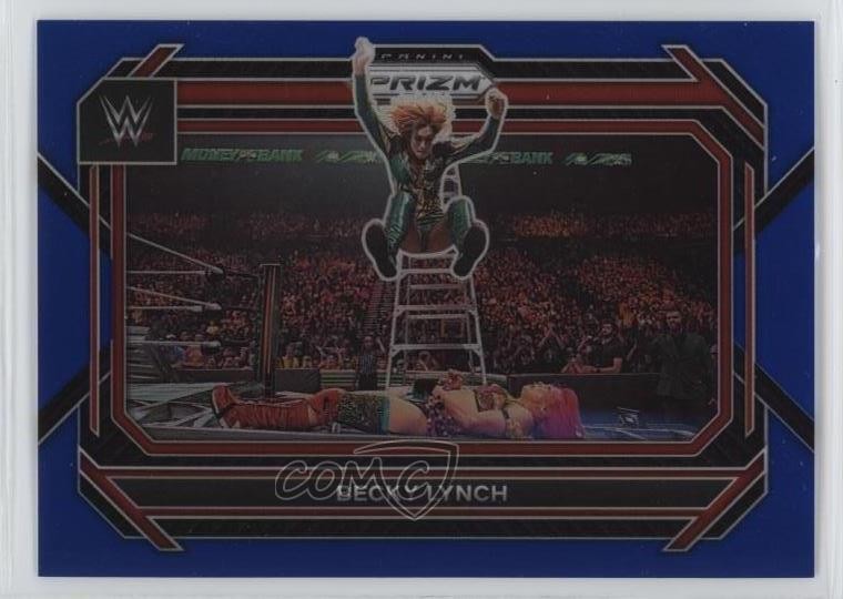 2023 Panini Prizm WWE Blue Prizm 92/199 Becky Lynch #18 0yx7