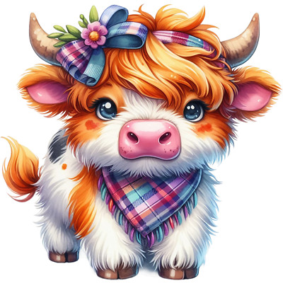 XXL18x18cm car sticker transparent highland cow weatherproof vinyl sticker