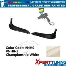 Fits 19-21 Honda Civic 2PCS Modulo Style Front Lip Painted Championship White