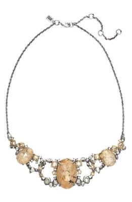 Alexis Bittar 167232 Womens 'Elements' Link Bib Necklace Silver/ Jasper