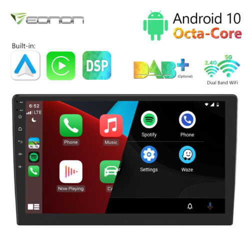 Eonon Q03SE Android Double 2Din 10.1" IPS Smart Car Stereo Radio GPS CarPlay RDS - Picture 1 of 22