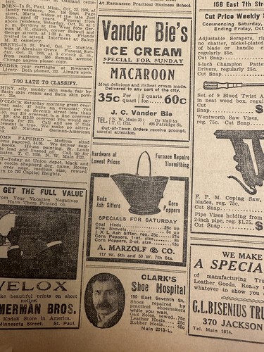 1908 ORIGINAL St Paul MN DISPATCH PAGES-LOT OF 40+ PAGES-SPORTS-Royals, Ads, etc - Picture 10 of 11