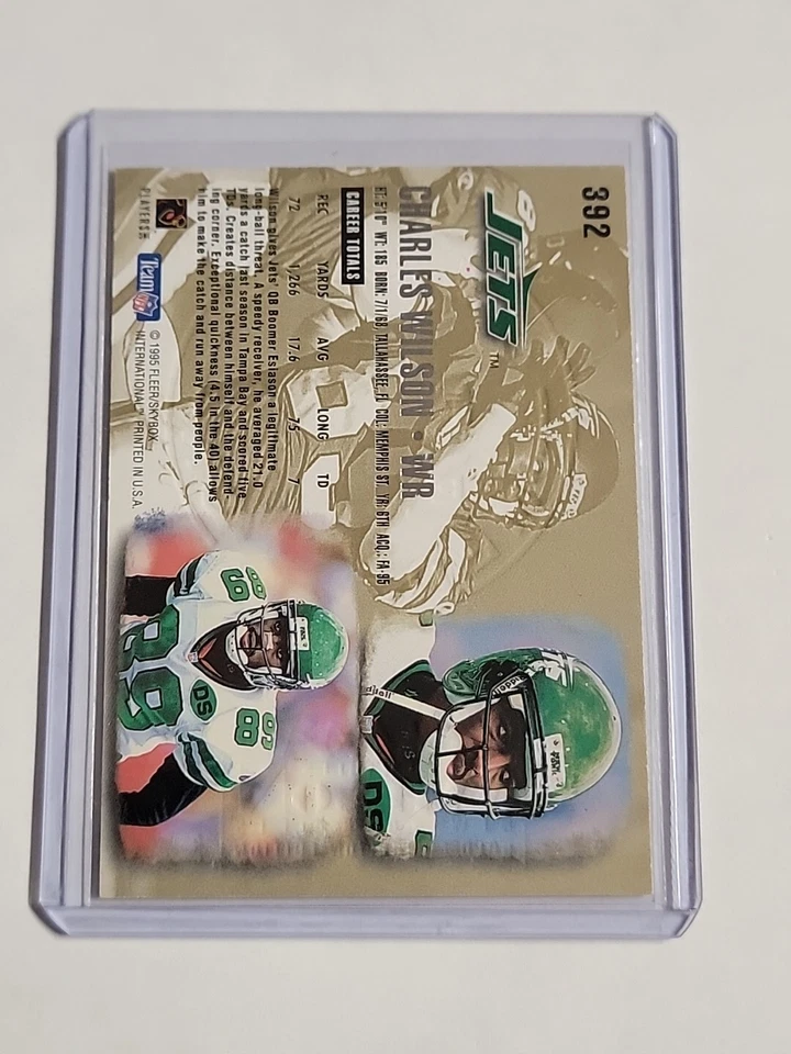 1995 Ultra Gold Medallion Tampa Bay Buccaneers Football Card #392 Charles Wilson - Image 2 of 2