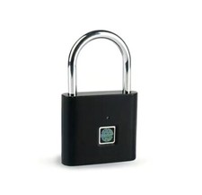 Smart Fingerprint Door Lock Security Keyless Padlock USB Rechargeable Waterproof