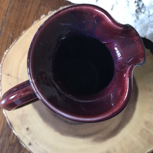 Vintage Edgecomb Pottery Burgundy Pitcher - Picture 6 of 9