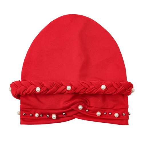 Damen Geflochten Zöpfe Perlen Stretch Turban Beanie Mütze Haar Stirnband Elastisch Kappe - Bild 6 von 17
