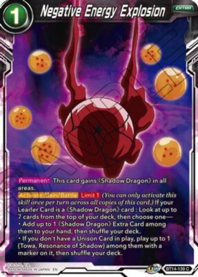 Light Play DBS:M Negative Energy Explosion - BT14-139 - C Cross Spirits (BT14) D