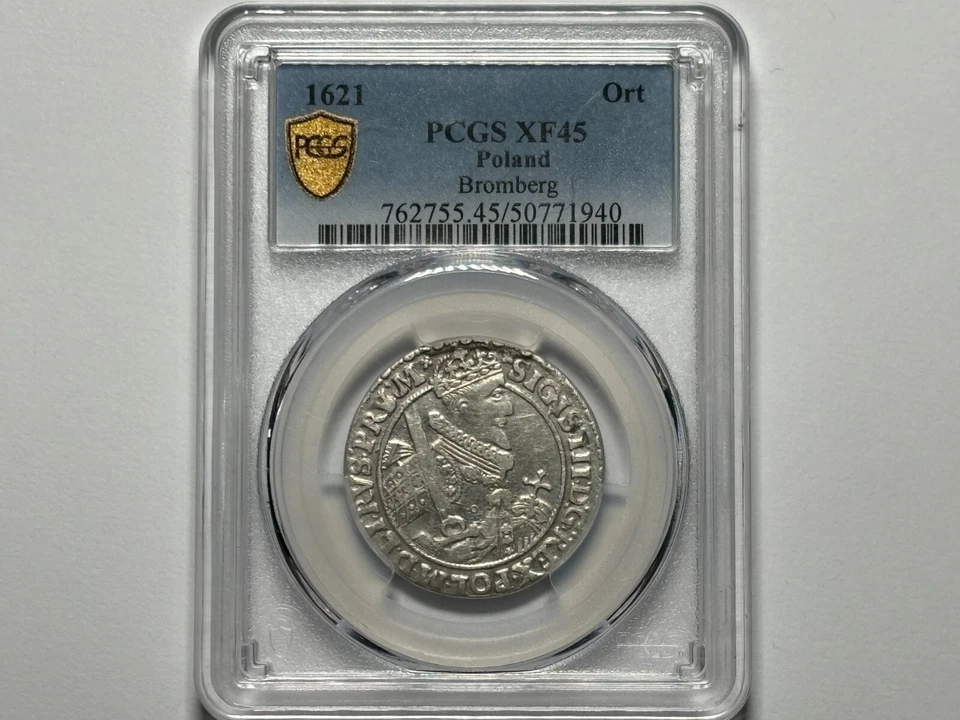 Sigismund III Vasa, Ort 1621, Bydgoszcz, ROSE FLOWER, PRVM - Image 3 of 4