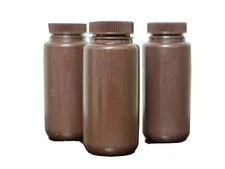 (Lot of 10) Amber 500mL WIDE MOUTH Lab Bottles HDPE