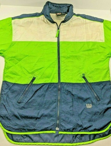 Vintage 90s USA Olympics Track Jacket Mens Size Large Color Block Barcelona 1992 - Picture 5 of 14