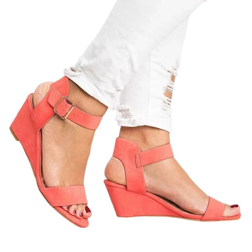 Women's Summer Anti-Slip Casual Shoes Women Sandal Beach Wedge Sandals Walking - Picture 22 of 47