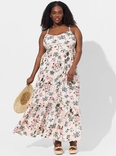 Torrid Midi Dress Lenny Island Palm NWT New 1X