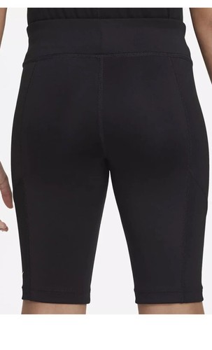 New Youth Nike Black High Rise 9 Inch Bike Shorts Size Girls Large - Picture 3 of 5