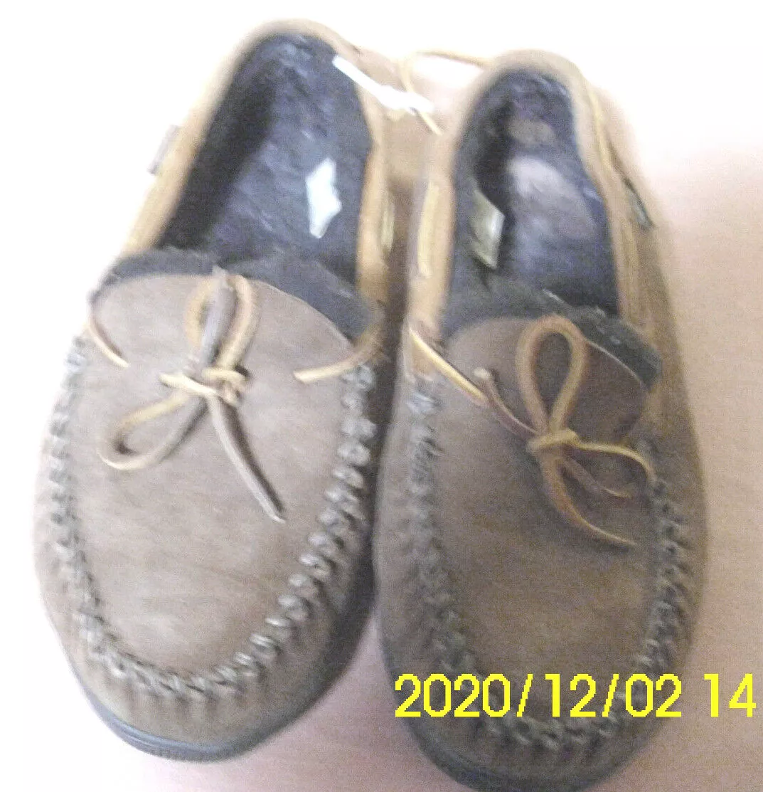 Men s Sheepskin Moccasin Suede leather by Cabelas Slippers Slip On