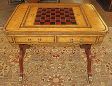 Drexel Heritage Regency Style Leather-Top Chess / Games Table — listing 2
