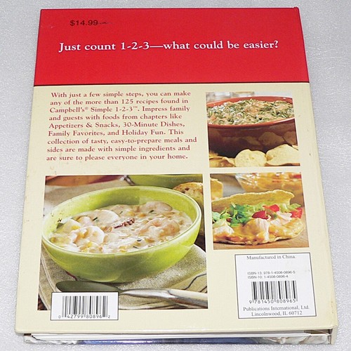 LOT OF 2 COOKBOOKS ~ PHILADELPHIA BUSY FAMILY & CAMPBELLS 1-2-3 / 340 recipes - Picture 4 of 18