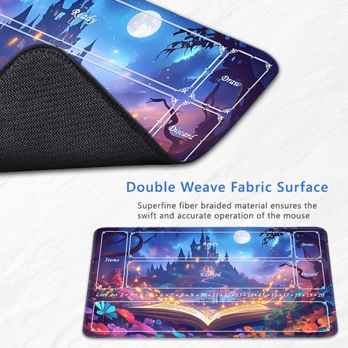 Lorcana Playmat for TCG Free Storage Bag Size 24X14IN Protective Mats DSN102823 - Picture 34 of 36