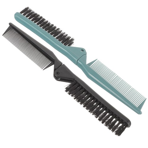 2Pcs Wide Tooth Comb Hairbrush Hair Comb Folding Comb Bathroom Hair Home - Picture 11 of 12